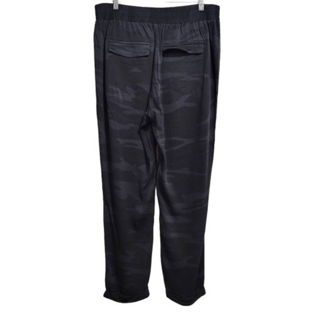 Splendid Womens Camo Jogger Pants Black Grey Elastic Waist Relaxed Fit Large - Picture 10 of 14